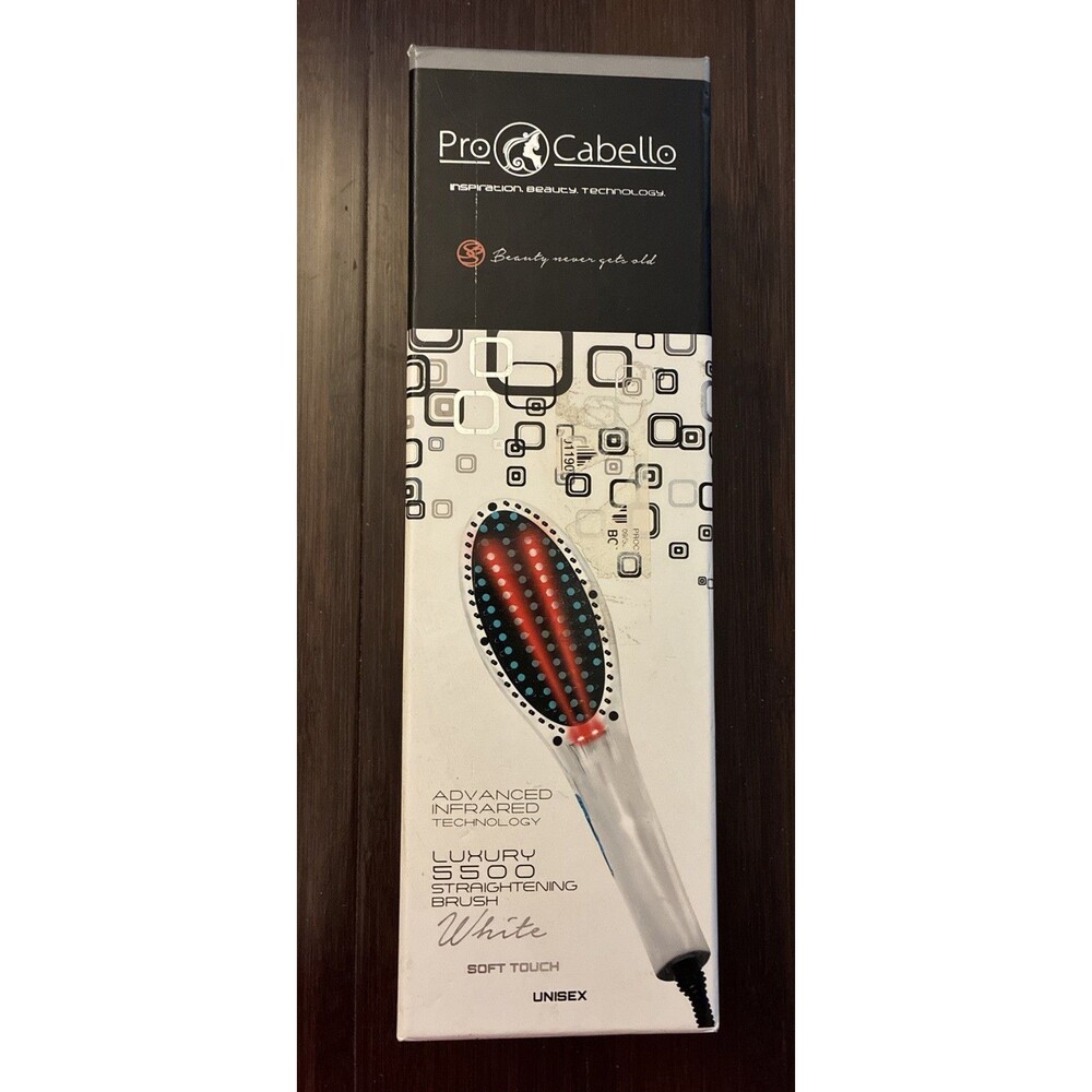 Pro Cabello Luxury 5500 Straightening Brush White Advanced Infrared Technology
